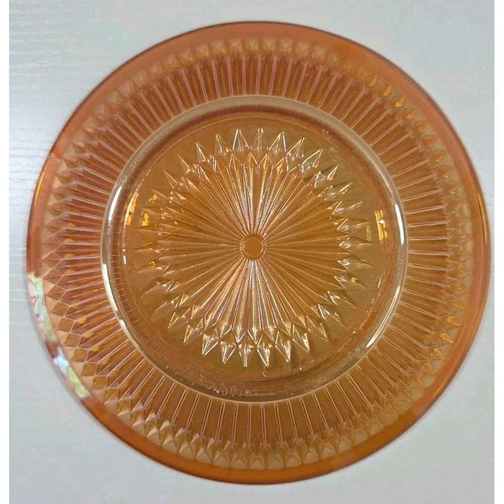 Vintage Jeanette Anniversary Marigold Carnival Glass 9